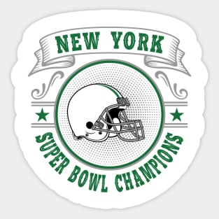 New York Jets Super Bowl Champions Sticker